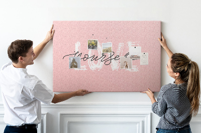 Cork display board Love yourself lettering
