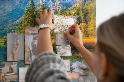 Cork memo board River mountains landscape