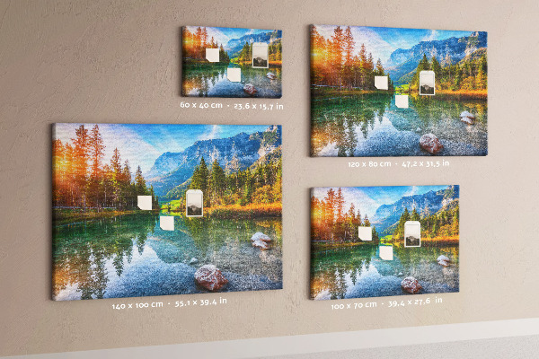 Cork memo board River mountains landscape