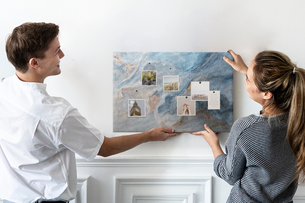 Cork display board Marble pattern
