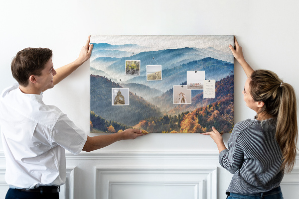 Cork memo board Mountain landscape