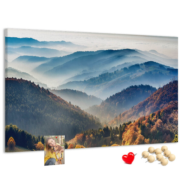 Cork memo board Mountain landscape