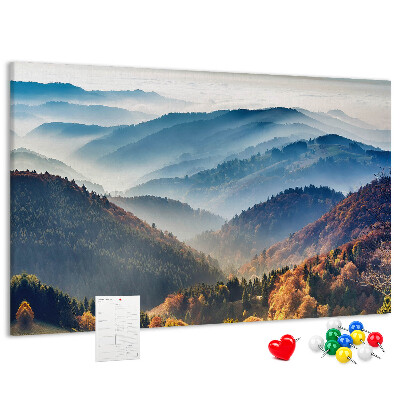Cork memo board Mountain landscape