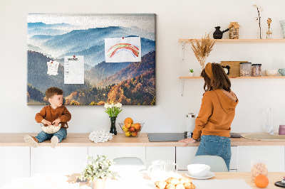 Cork memo board Mountain landscape