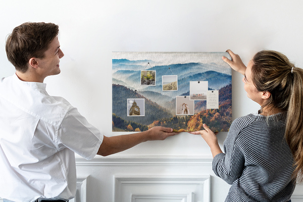 Cork memo board Mountain landscape