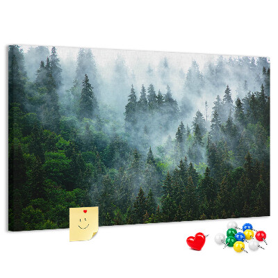 Cork board Misty forest
