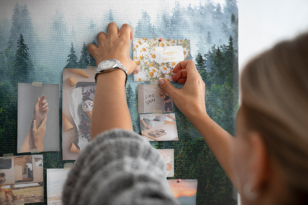 Cork board Misty forest