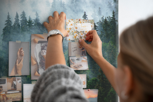 Cork board Misty forest