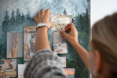 Cork board Misty forest