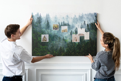 Cork board Misty forest