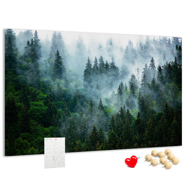 Cork board Misty forest