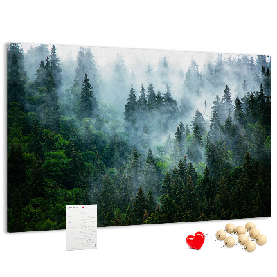 Cork board Misty forest