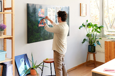 Cork board Misty forest