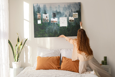 Cork board Misty forest