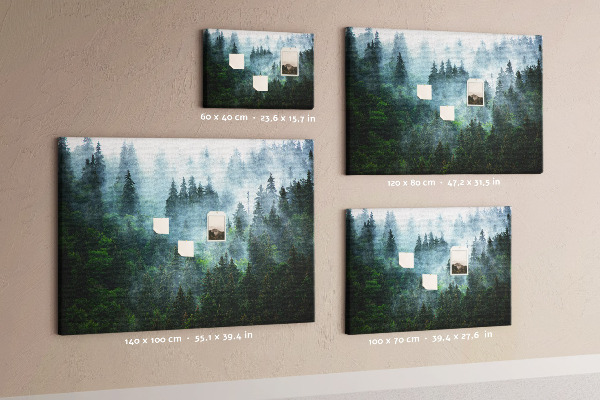 Cork board Misty forest