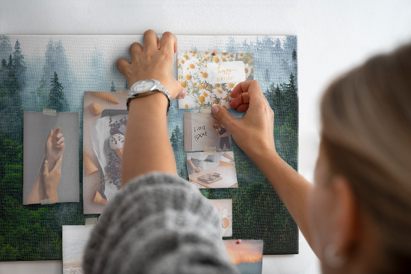 Cork board Misty forest