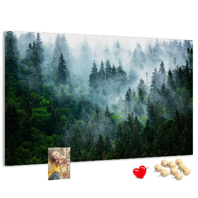 Cork board Misty forest