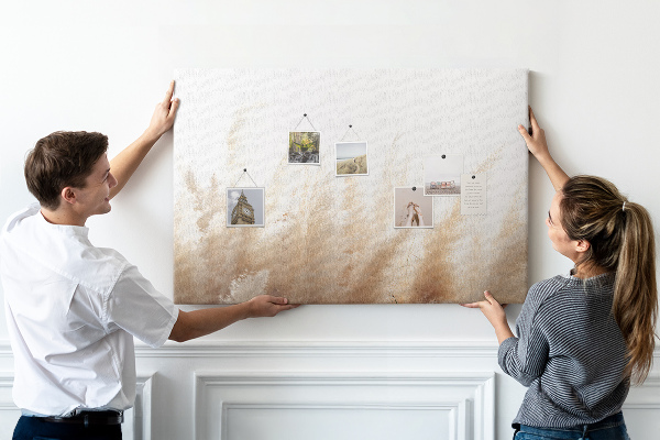 Cork display board Grain abstraction