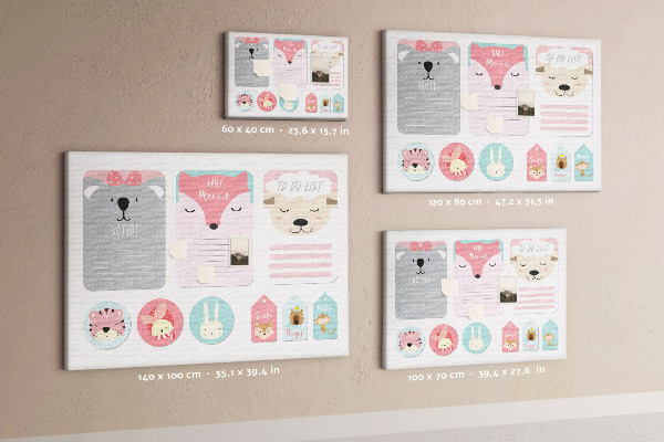 Cork memo board Happy bookmarks