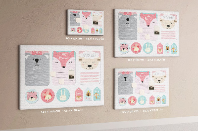 Cork memo board Happy bookmarks