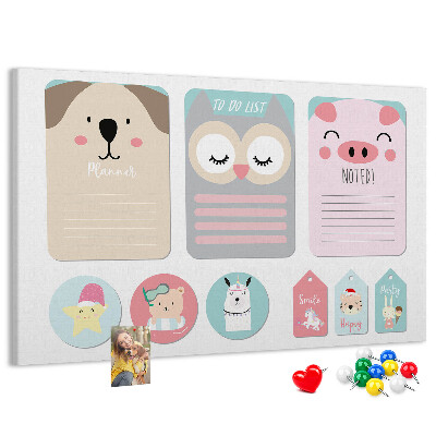 Cork board Happy animals