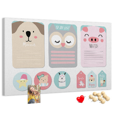 Cork board Happy animals