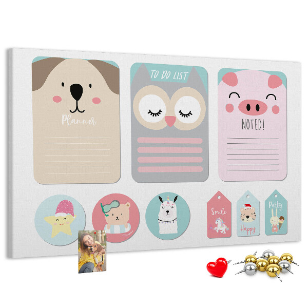 Cork board Happy animals