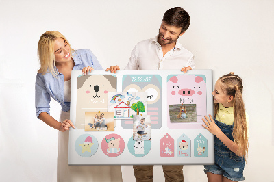 Cork board Happy animals
