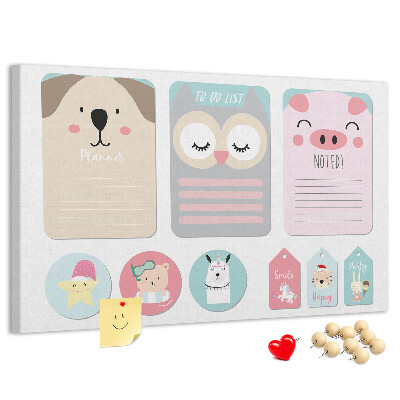 Cork board Happy animals