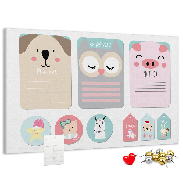 Cork board Happy animals