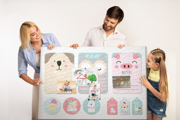 Cork board Happy animals