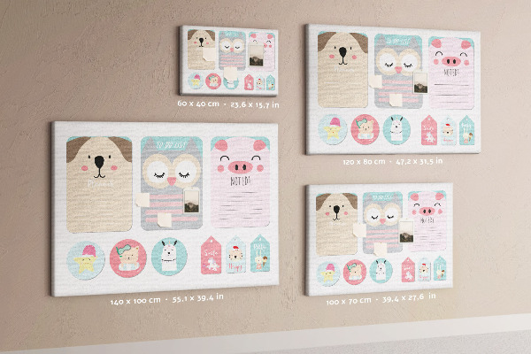 Cork board Happy animals