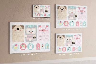 Cork board Happy animals