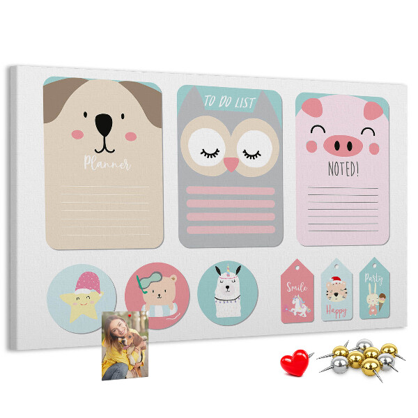 Cork board Happy animals