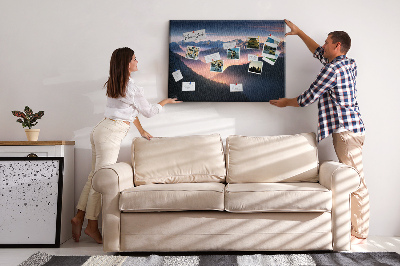 Cork display board Mountain peaks landscape