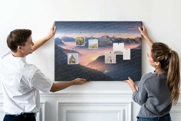 Cork display board Mountain peaks landscape
