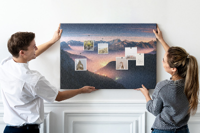 Cork display board Mountain peaks landscape