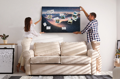 Cork display board Mountain peaks landscape