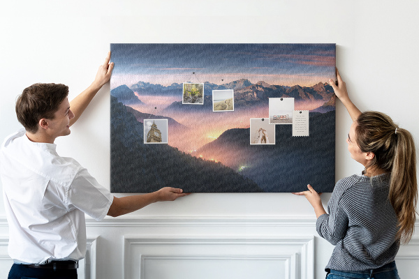 Cork display board Mountain peaks landscape