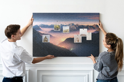 Cork display board Mountain peaks landscape