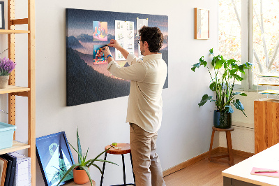 Cork display board Mountain peaks landscape