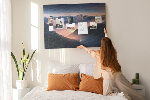 Cork display board Mountain peaks landscape