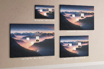 Cork display board Mountain peaks landscape