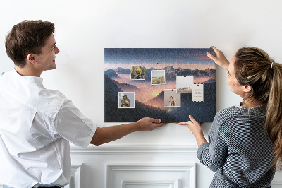 Cork display board Mountain peaks landscape
