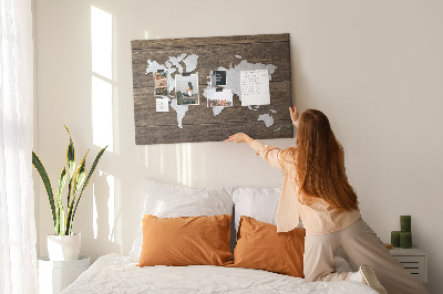Cork memo board World Map on boards