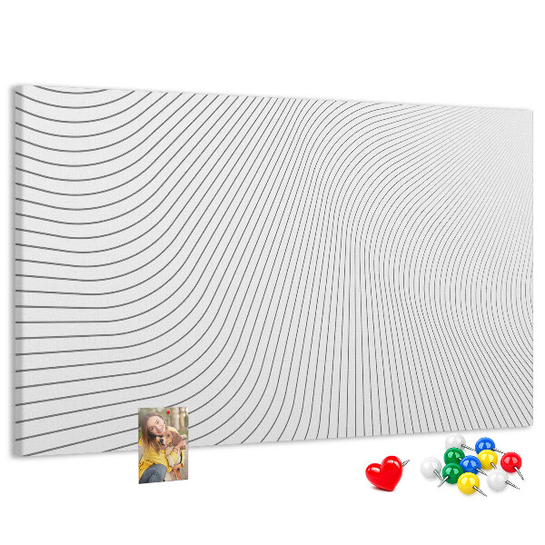 Cork memo board Lines abstraction