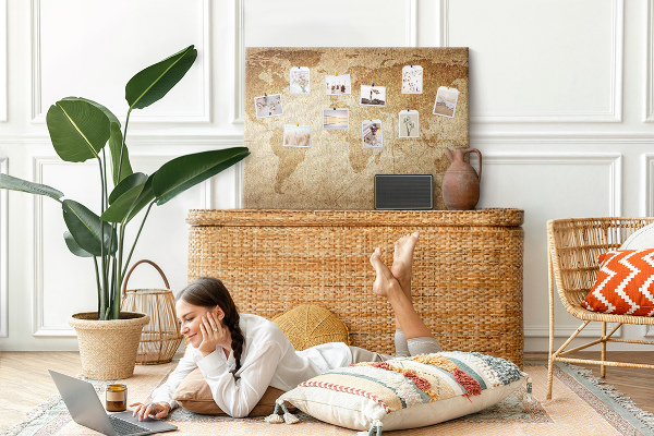 Cork board Vintage world map