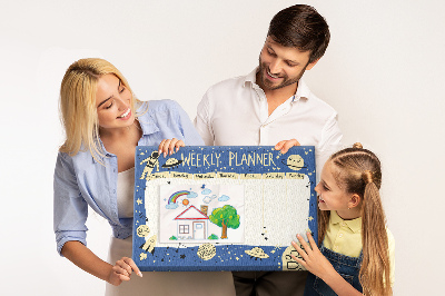 Cork display board Space weekly planner