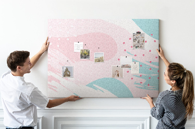 Cork display board Pastel abstraction
