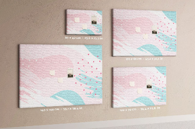 Cork display board Pastel abstraction